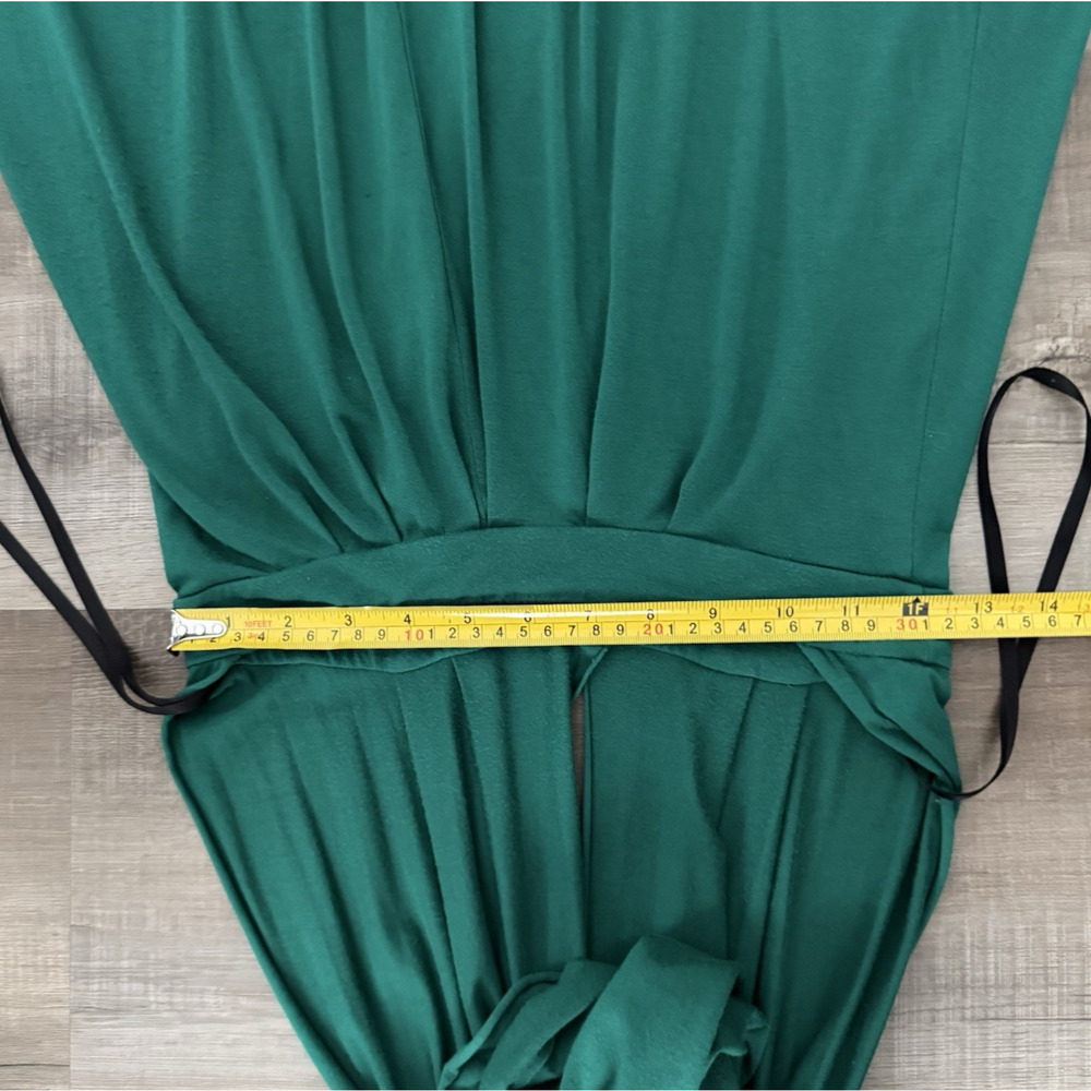 Tart Emerald Green Halter Maxi Dress Backless Plunging Grecian Modal M - Picture 12 of 14